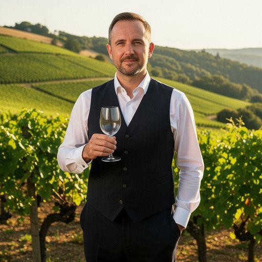 Ein Tisch, gedeckt für eine Weinverkostung mit Käse und Trauben.