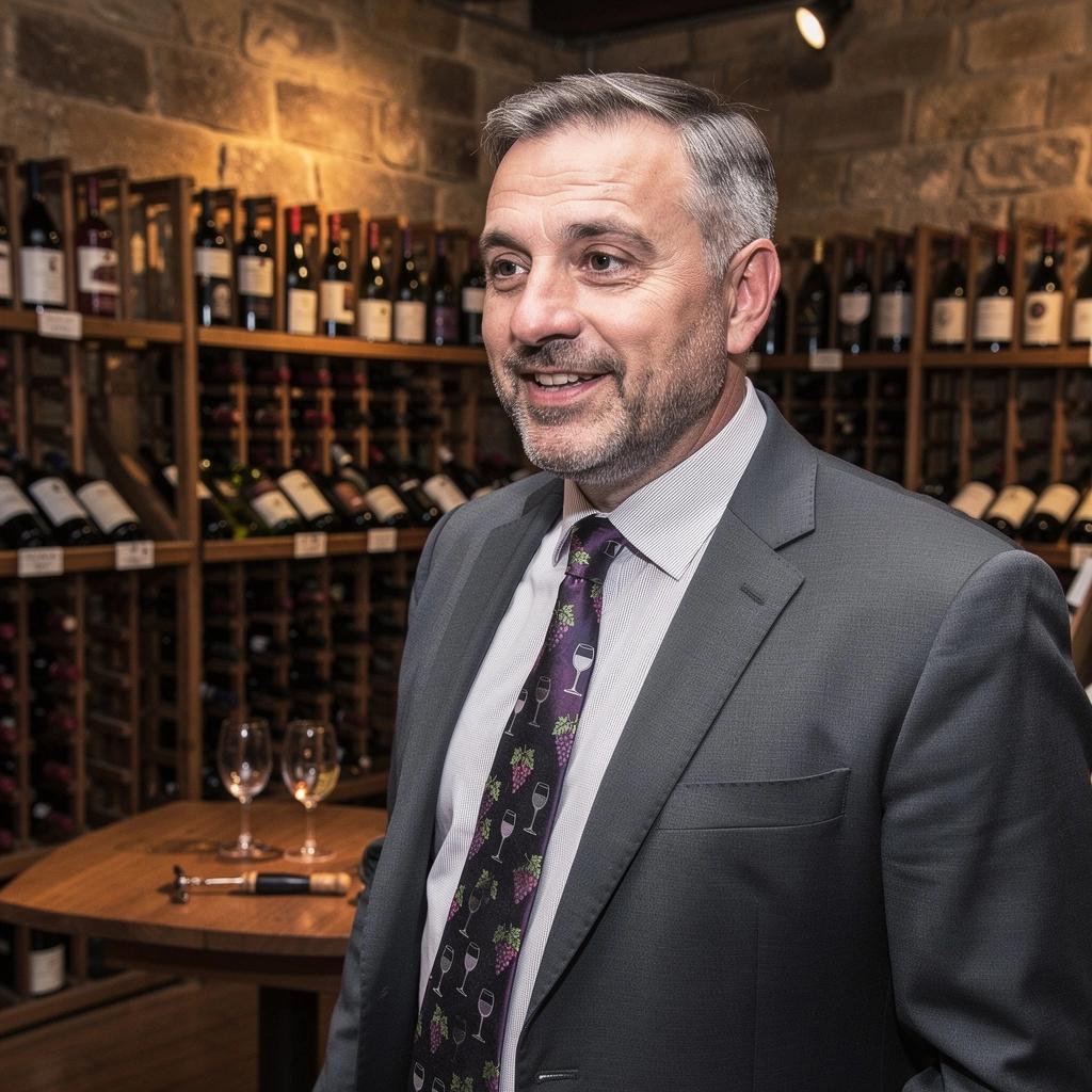 Ein Sommelier, der einem Kunden Weinempfehlungen gibt.