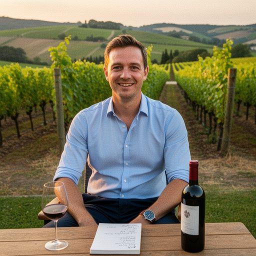 Ein Bild von Traubenlese in einem malerischen Weinberg.